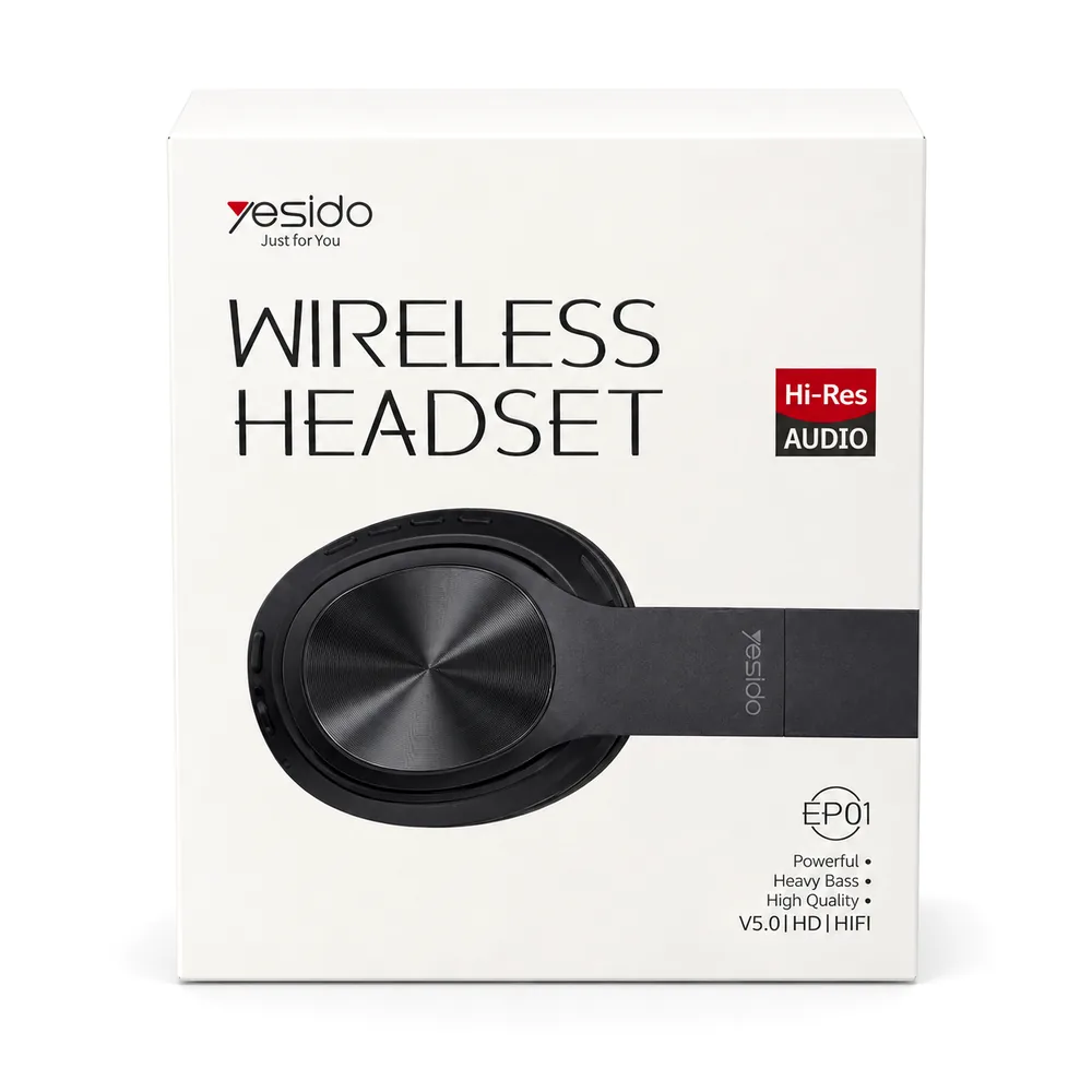 Yesido EP01 Wireless Headset – Bluetooth 5.0 – Black
