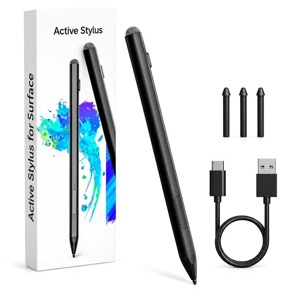 Rechargeable Stylus Pen for Microsoft Surface – Black, USB-C