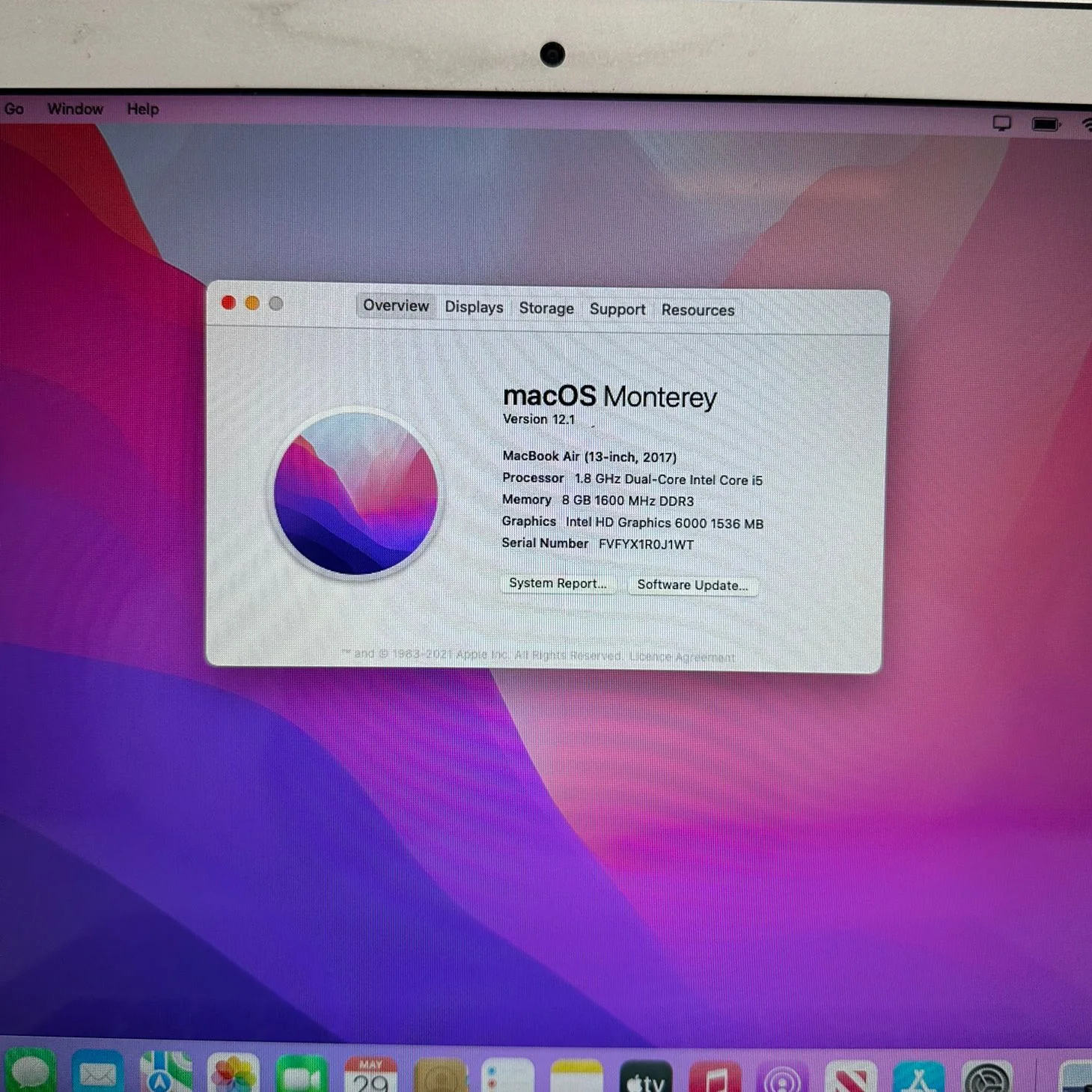 New Mac OSX Monterey Apple MacBook Air 2017  Latest intel i5 New Flash SSD Ultra Fast. ultra Slim